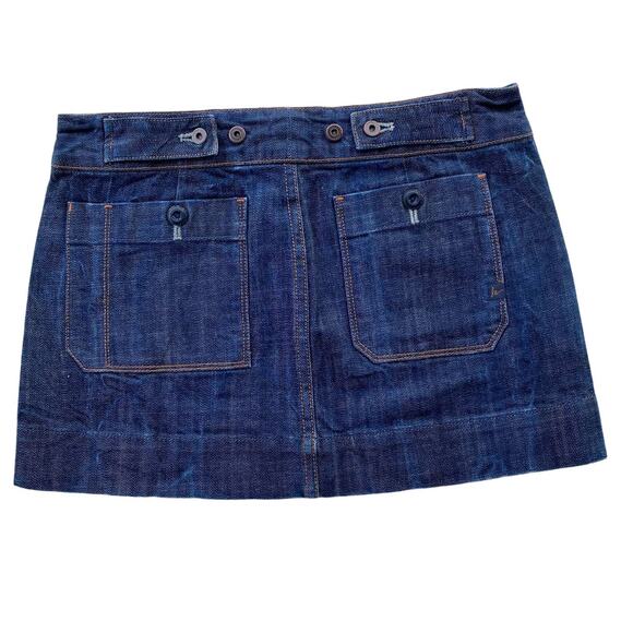 New Citizens of Humanity by Jerome Dahan Dark Wash Jean Denim Mini Skirt Size 24 - Picture 7 of 9